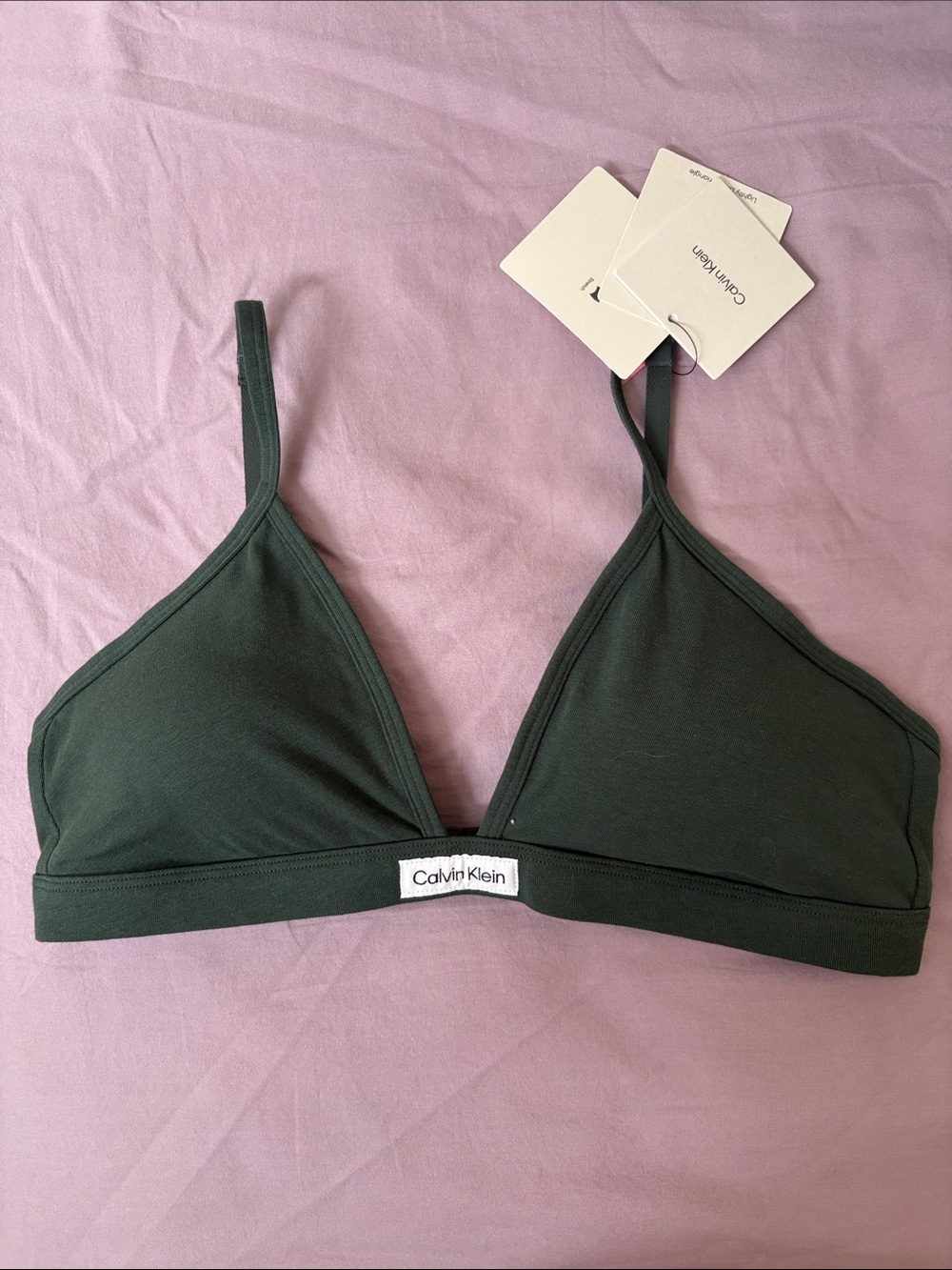 Calvin Klein lightly lined triangle bralette